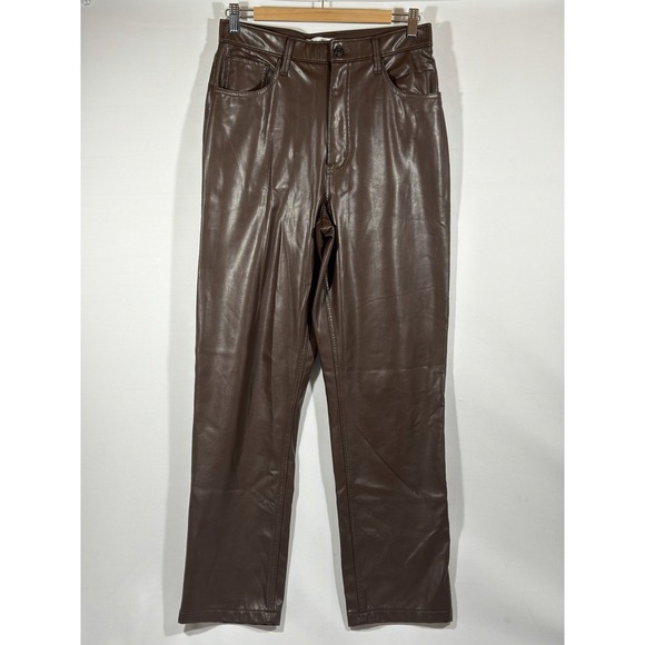 Abercrombie & Fitch Pants - Abercrombie Faux Leather‎ Pants Womens 30 Curve Love High Rise 90s Chic
